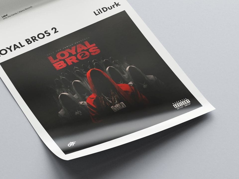 Lil Durk Loyal Bros 2 Poster Print - Album Cover Wall Art - Hip Hop Music Poster - Home Decor