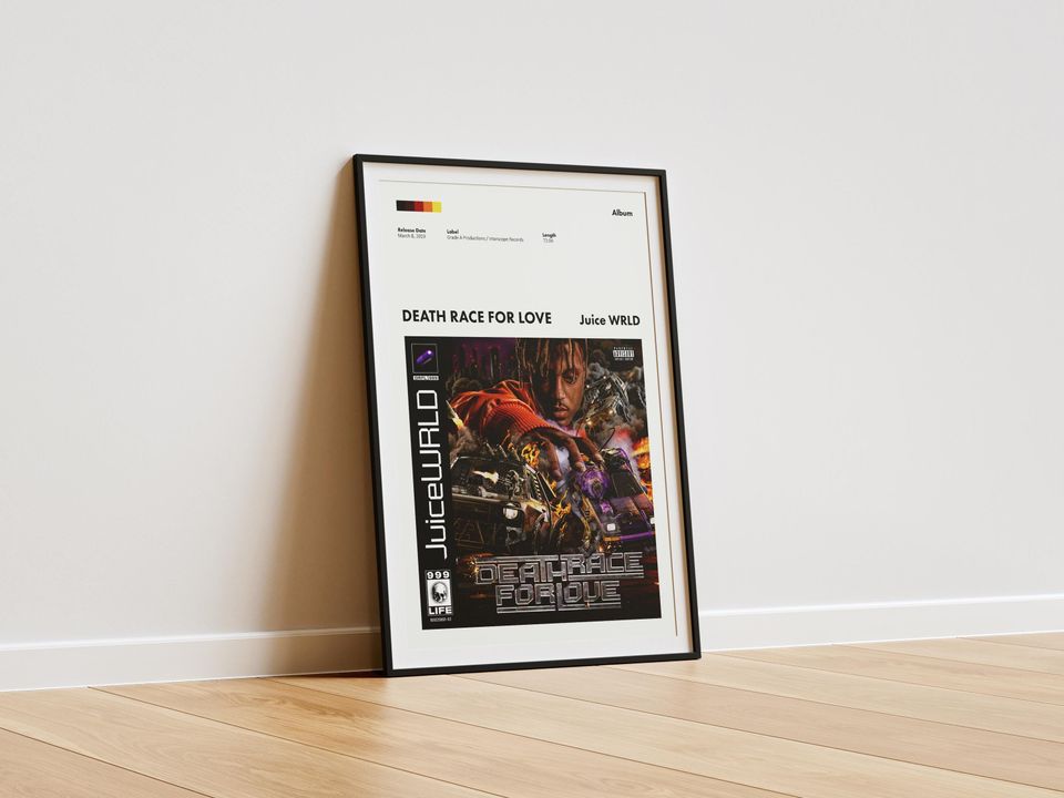 Juice WRLD Death Race for Love Digital Poster - Rap Album Cover Print - Hip Hop Wall Art - Digital Music Poster