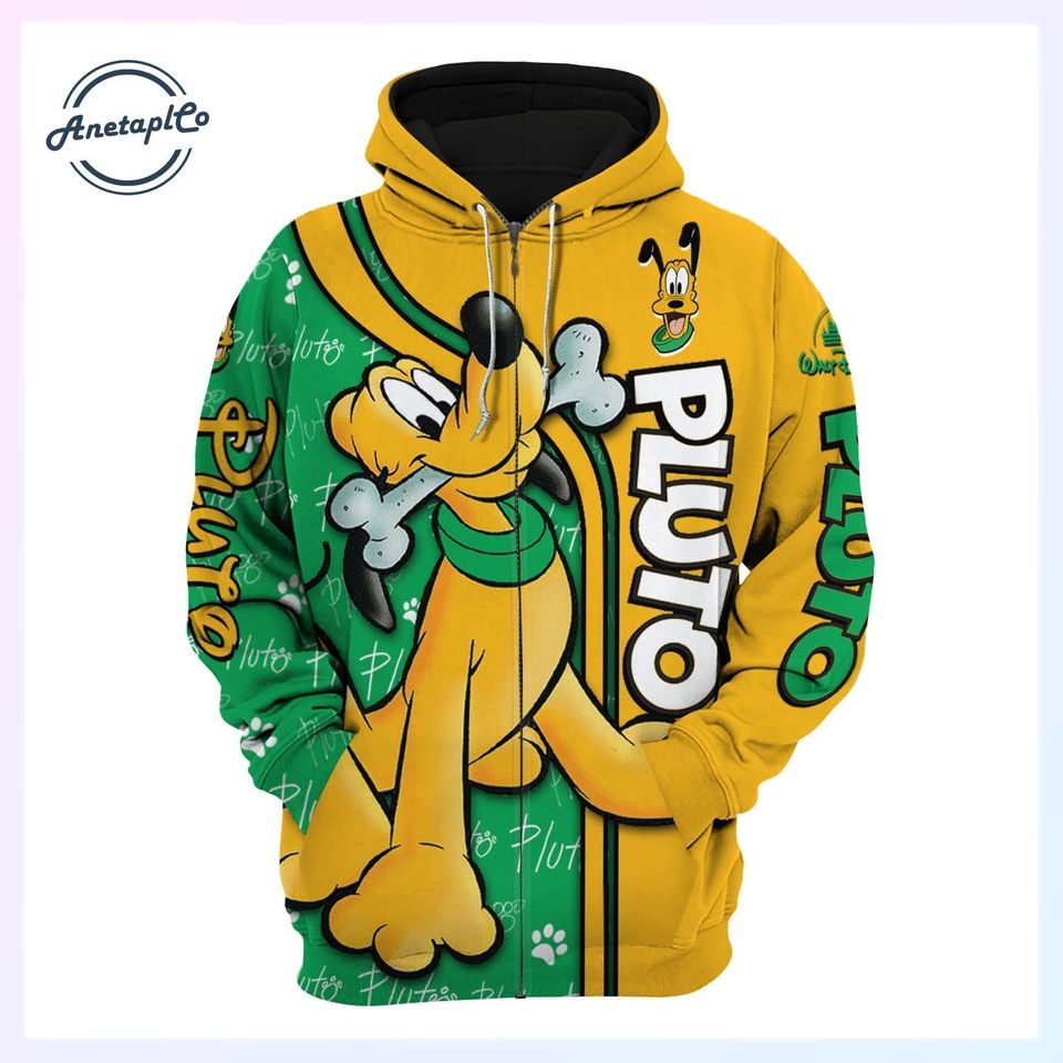 Pluto Hoodie, Pluto Dog Hoodie, Disney Pluto Hoodie, Pluto Dog