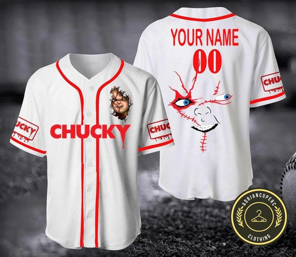 Chucky Shirt, Custom Chucky Baseball Jersey, Chucky Doll Jersey