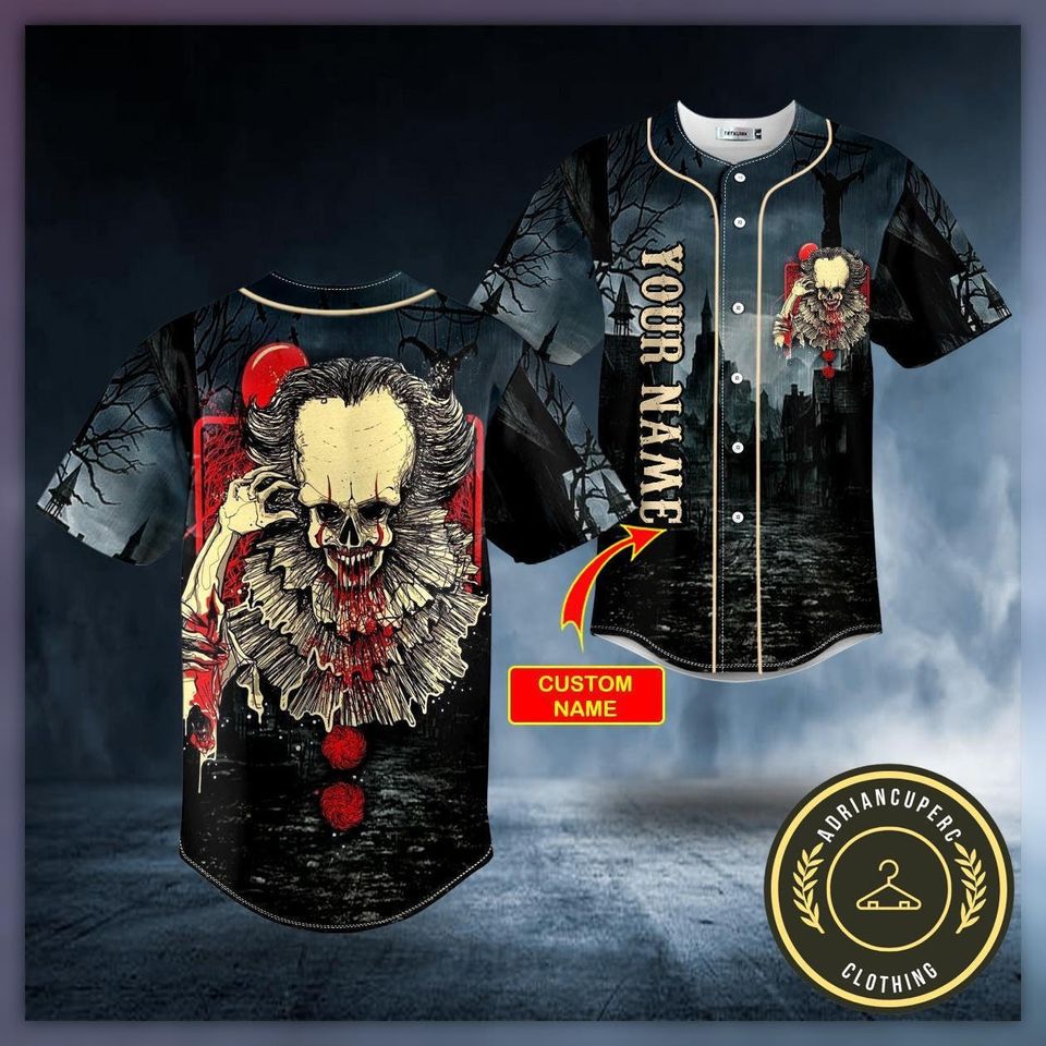 Custom Pennywise Baseball Jersey, Pennywise Baseball Shirt, Pennywise Jersey
