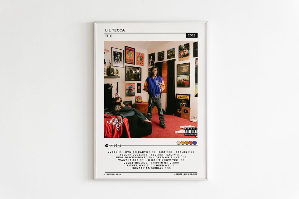 Lil Tecca Tec Album Poster, Album Cover Poster