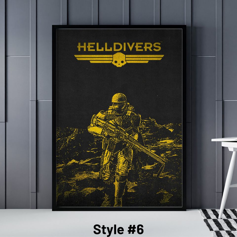 Helldivers 2 Poster - Birthday Gift - Helldivers II Video Game Poster
