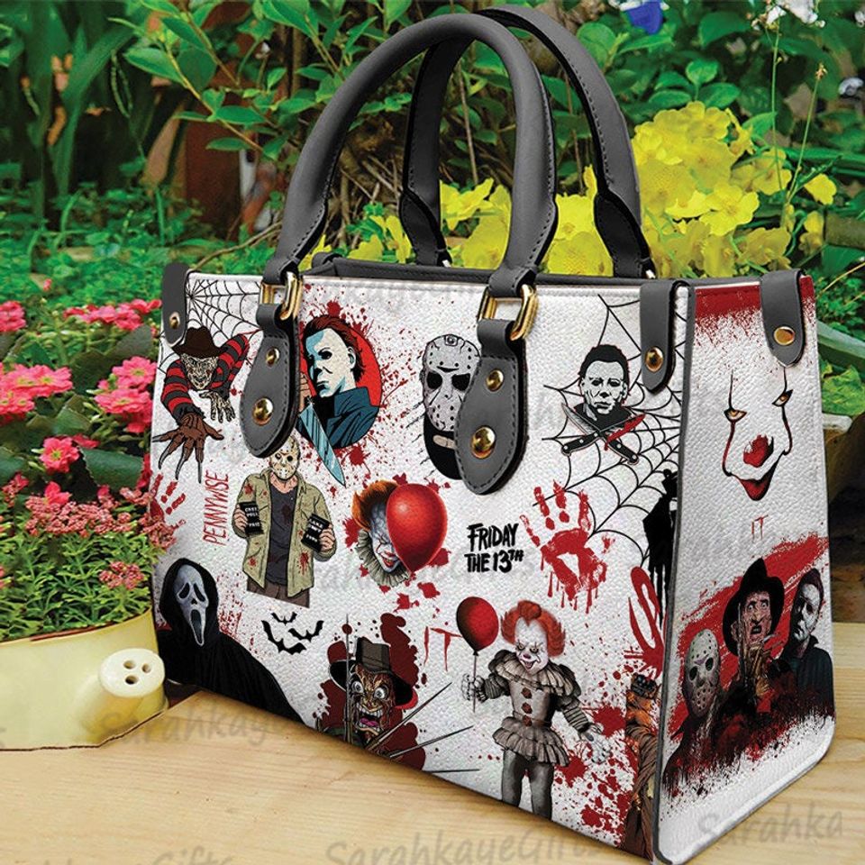 Halloween Leather Shoulder Bag, Halloween Women Bag, Gift For Her