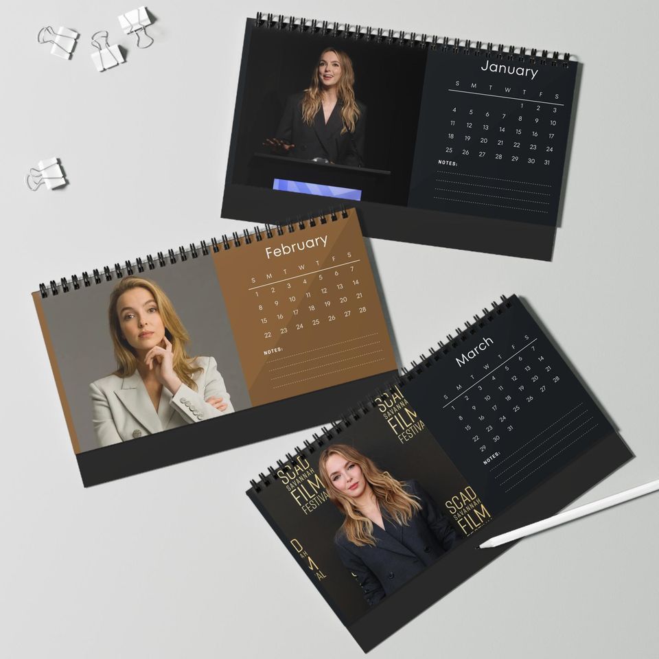 Jodie Comer 2026 Desk Calendar | Hollywood Actress Planner | TV  Movie Decor