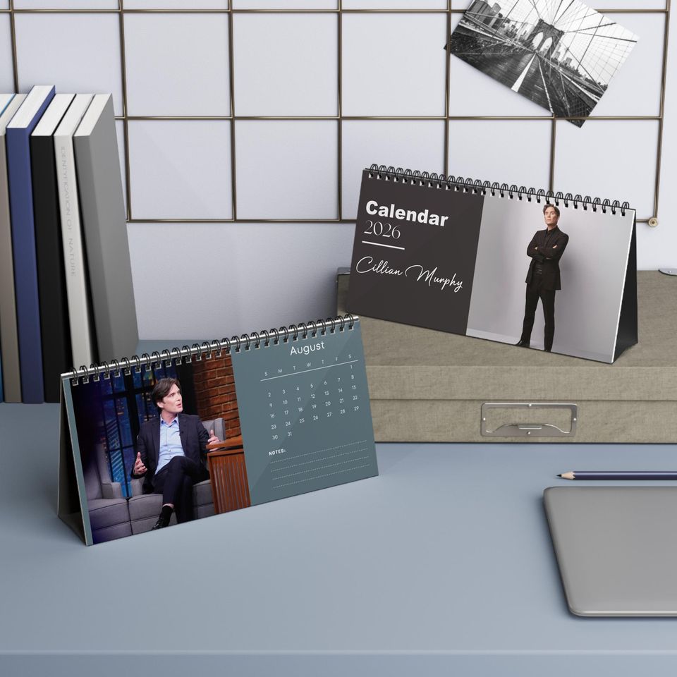 Cillian Murphy 2026 Desk Calendar |  Actor Gift | Office Decor