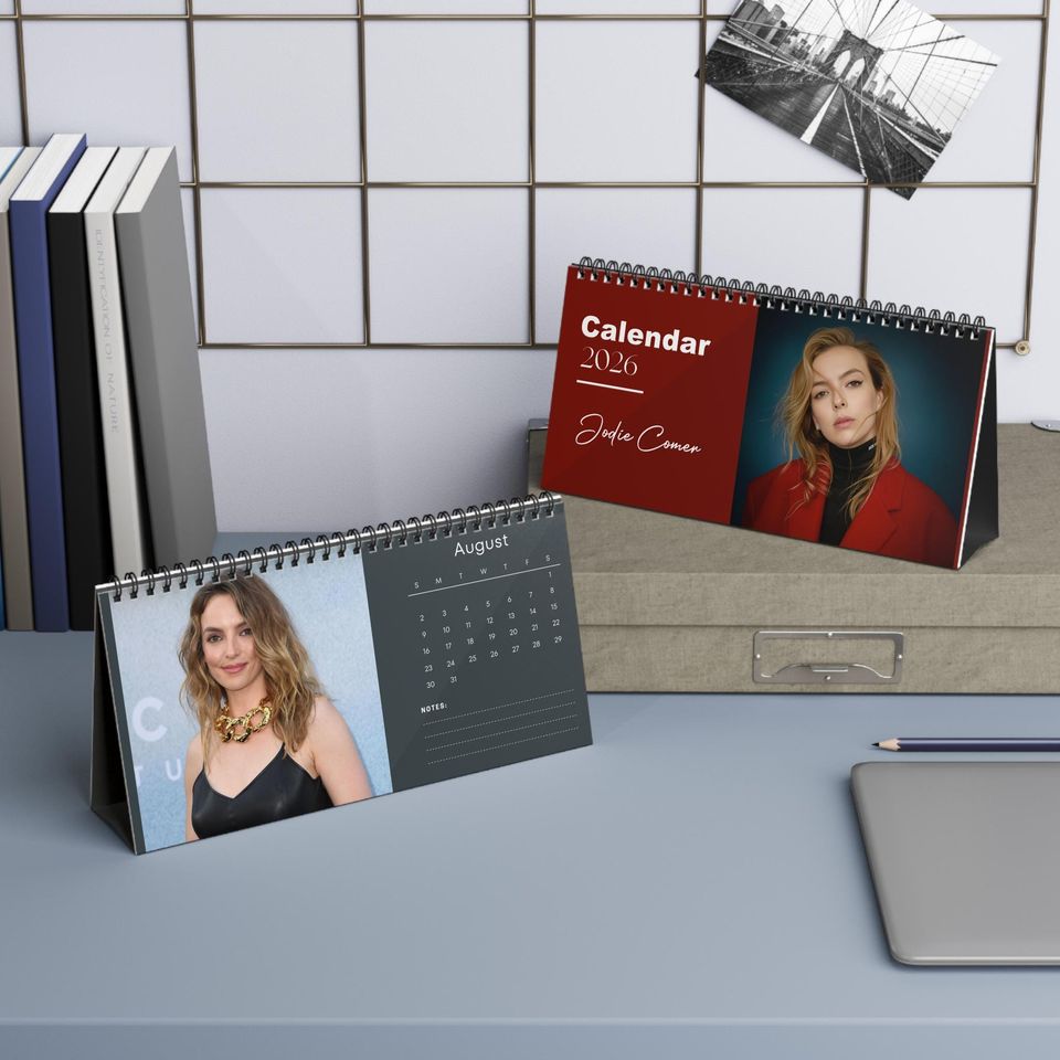 Jodie Comer 2026 Desk Calendar | Hollywood Actress Planner | TV  Movie Decor
