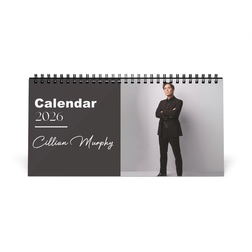 Cillian Murphy 2026 Desk Calendar |  Actor Gift | Office Decor