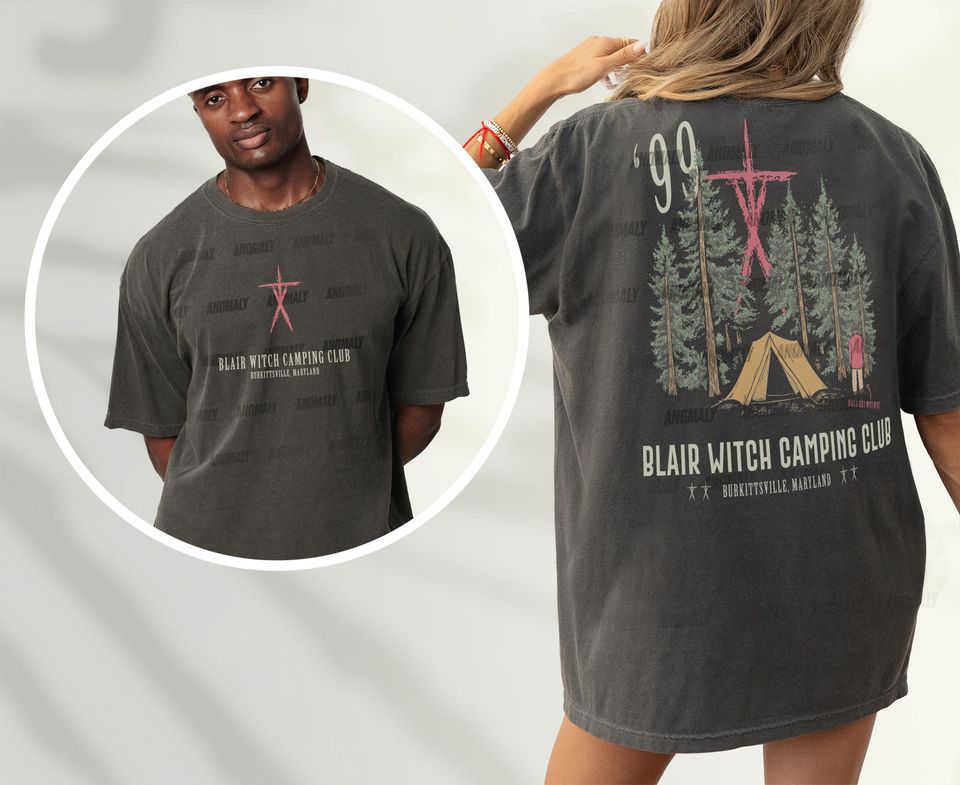 Blair Witch Camping Club T-Shirt, Retro Horror Movie Graphic Tee