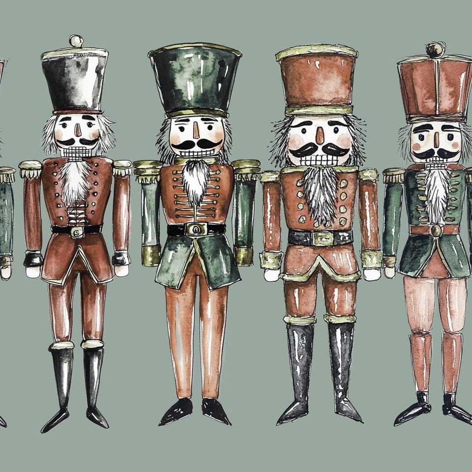 Nutcracker Christmas Wrapping Paper: Traditional Toy Soldier Gift Wrap