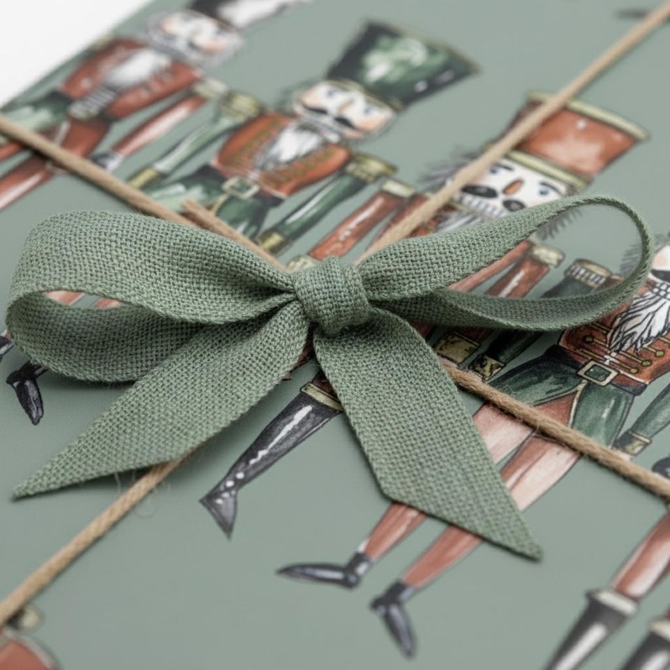 Nutcracker Christmas Wrapping Paper: Traditional Toy Soldier Gift Wrap
