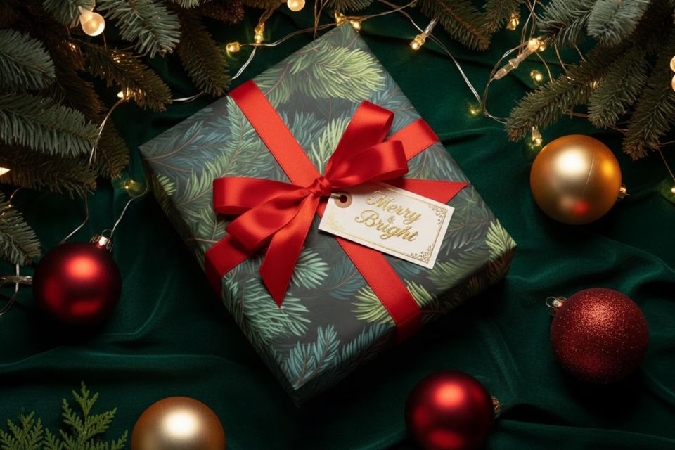 Colorado Spruce Tree Gift Wrap, Evergreen Christmas Wrapping Paper, Dark Green