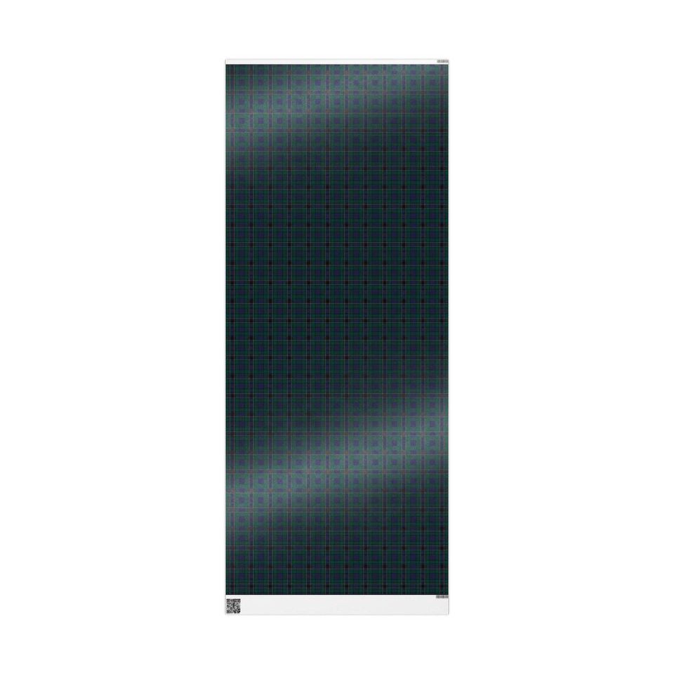 Plaid Tartan Wrapping Paper, Dark Green Gift Wrap, Purple Blue Holiday Christmas Paper