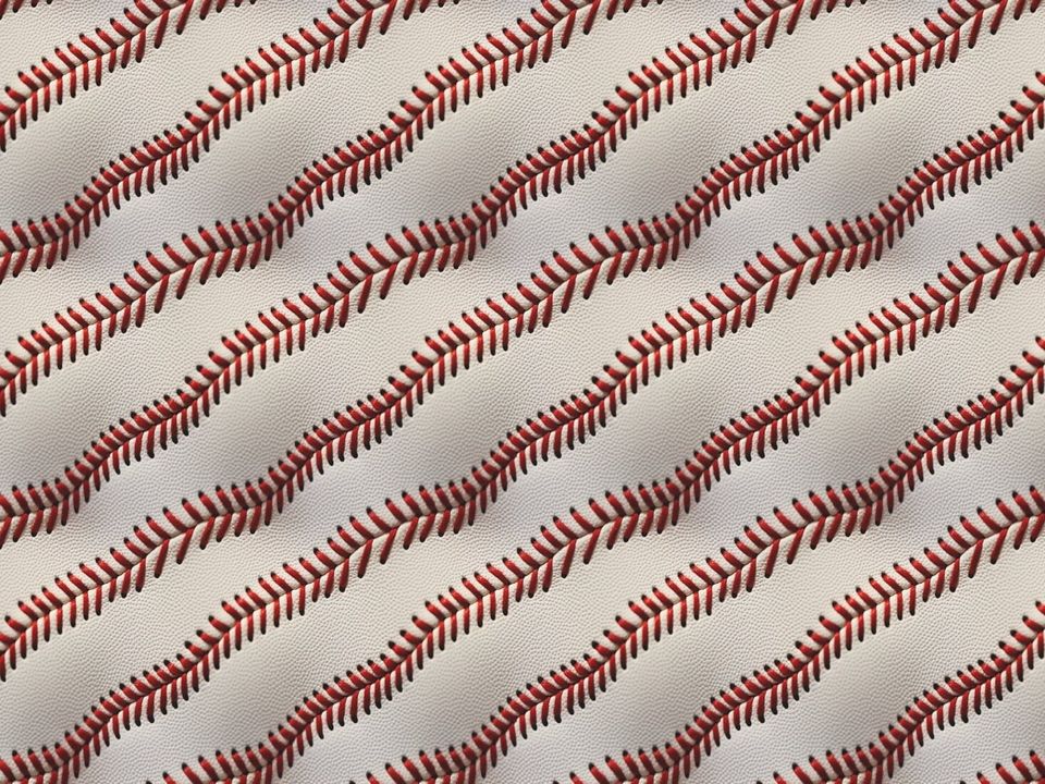 Baseball Gift Wrap: Sports Theme Wrapping Paper, Red Stitched Leather