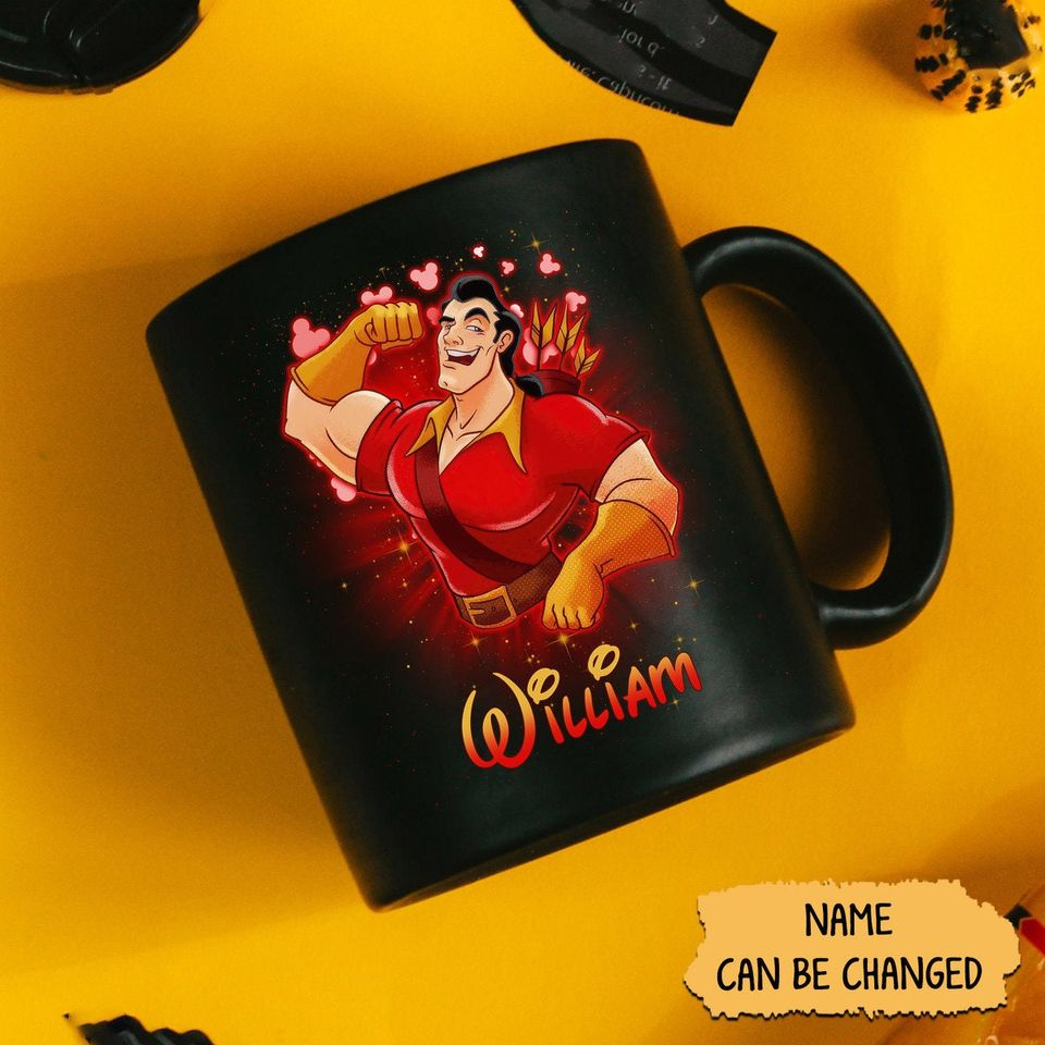 Personalized Gaston Mug, Gaston Coffee Cup, Custom Disney Mug, Disney Mug