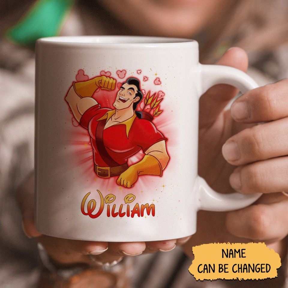 Personalized Gaston Mug, Gaston Coffee Cup, Custom Disney Mug, Disney Mug