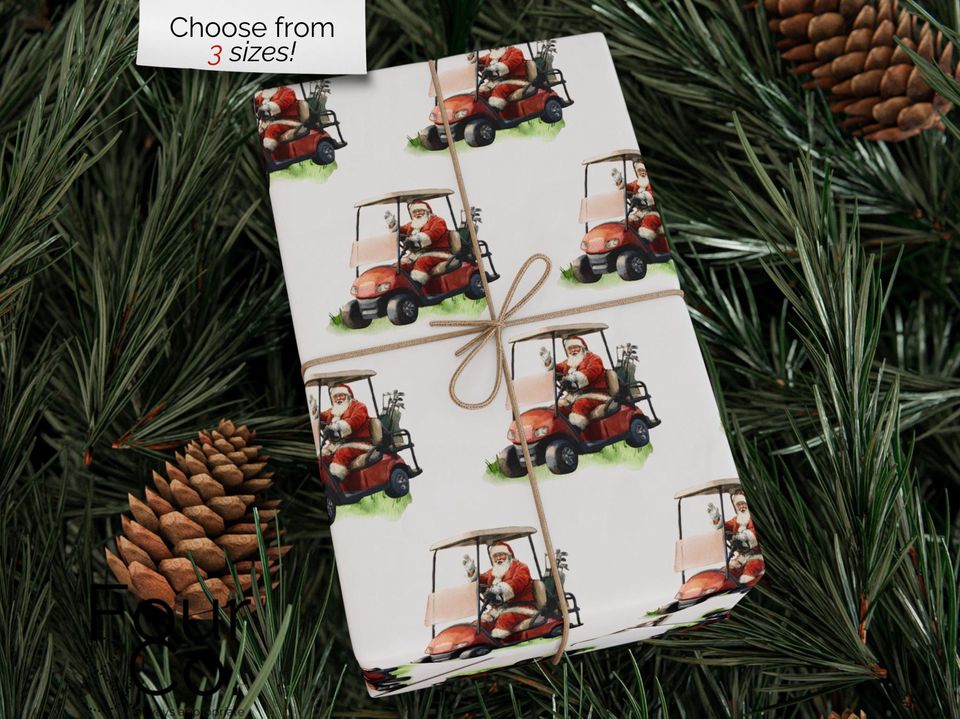 Christmas Golf Wrapping Paper
