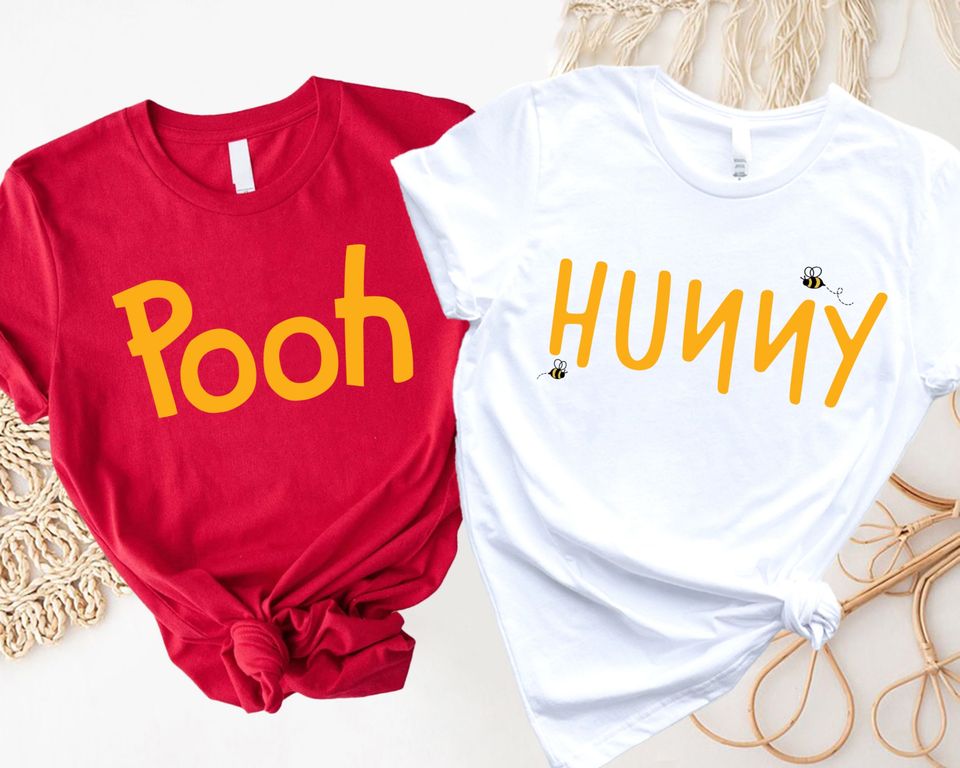 Winnie The Pooh Matching Couple Shirts, Valentines Day Shirt, Disney Honeymoon Shirt
