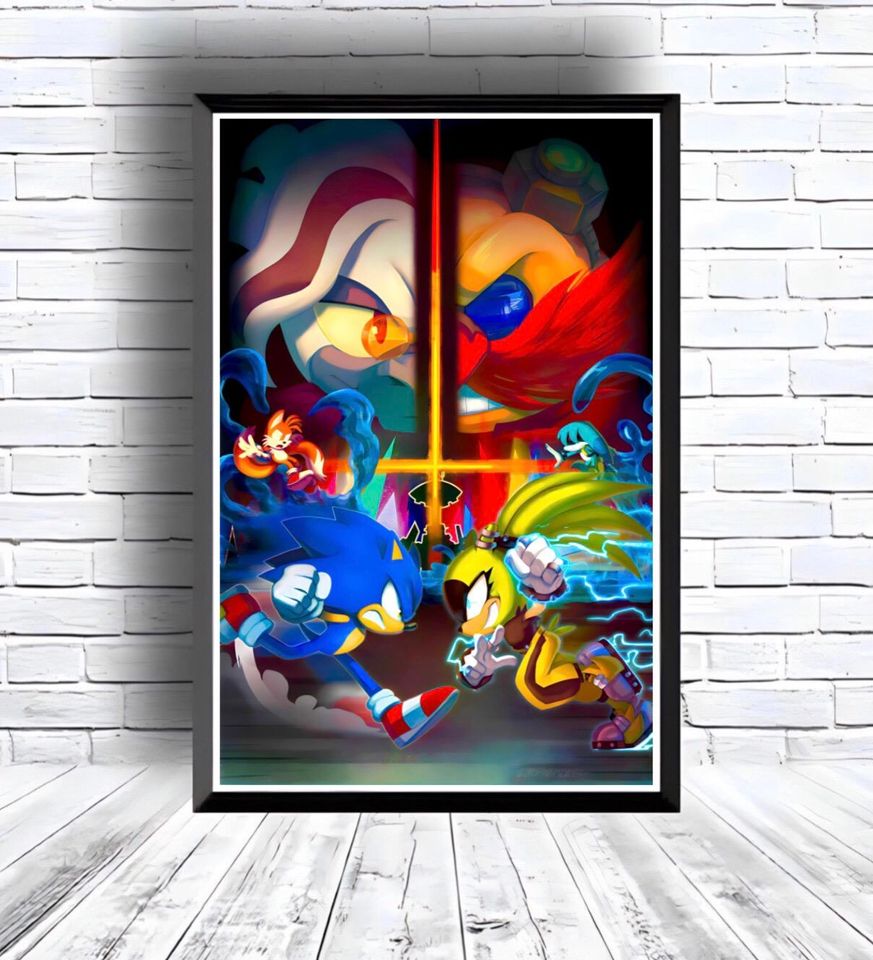 Sonic the Hedgehog Poster for bedroom decor, party decor, game room decor