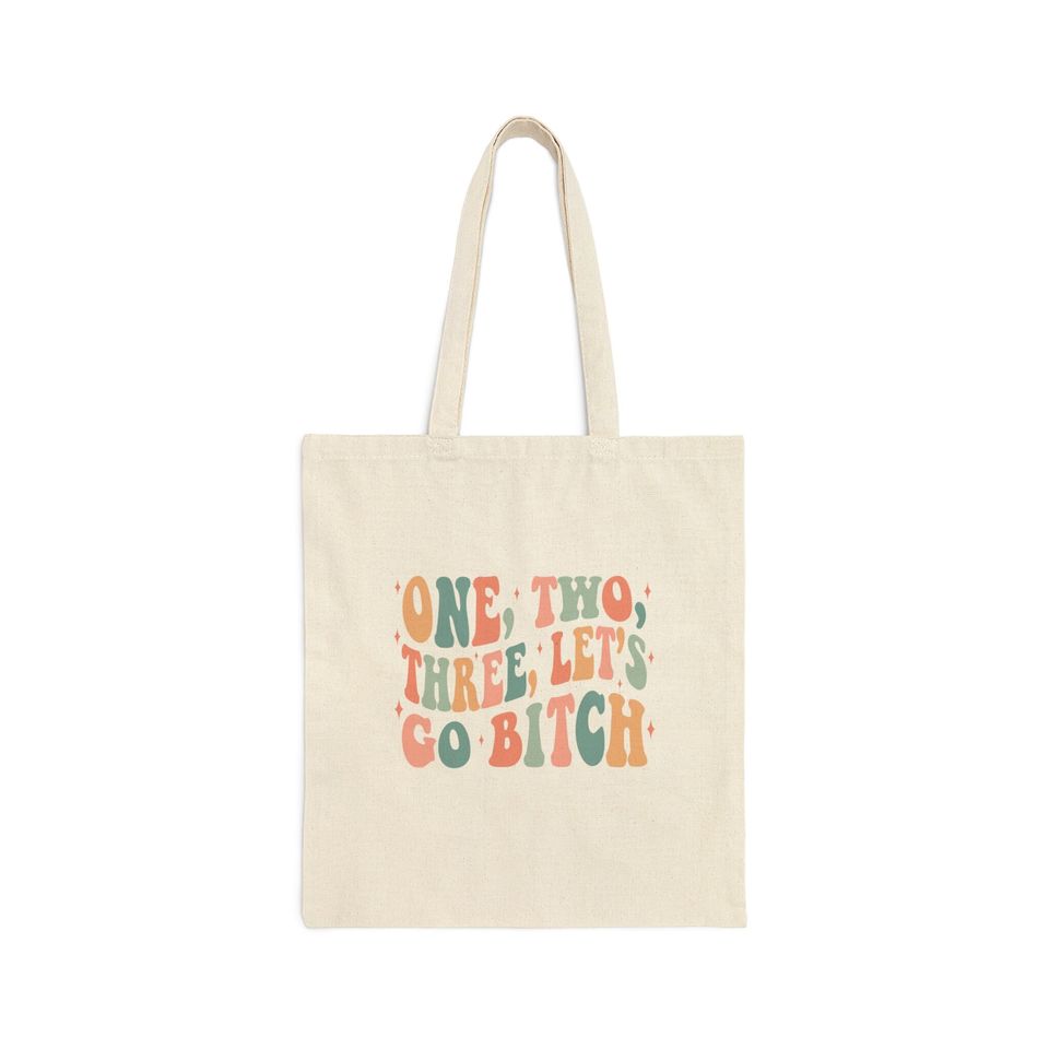 1 2 3 Let's Go B! Cotton Canvas Tote Bag
