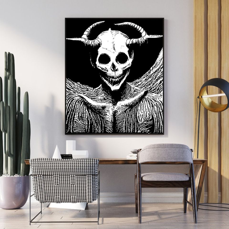 skeleton print | halloween wall art | halloween decor | halloween poster