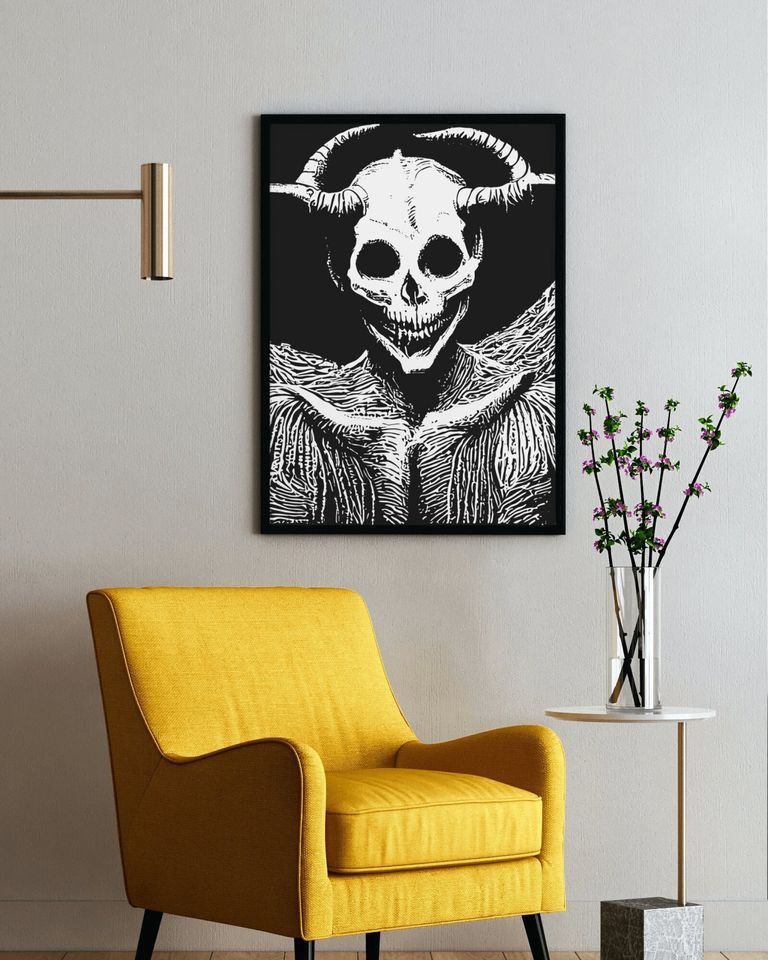 skeleton print | halloween wall art | halloween decor | halloween poster