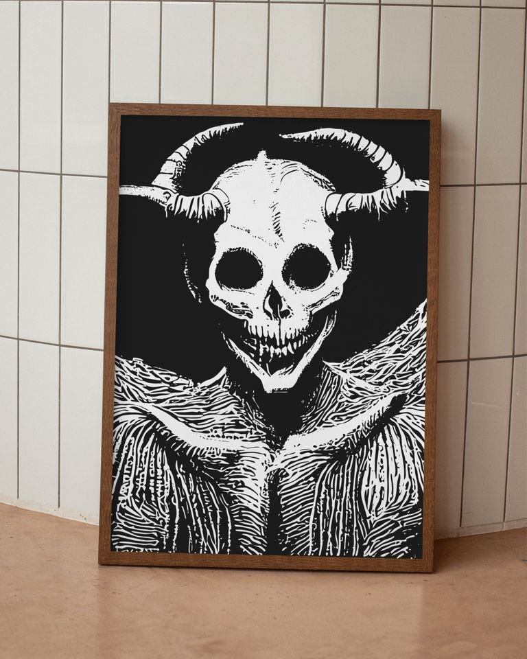 skeleton print | halloween wall art | halloween decor | halloween poster