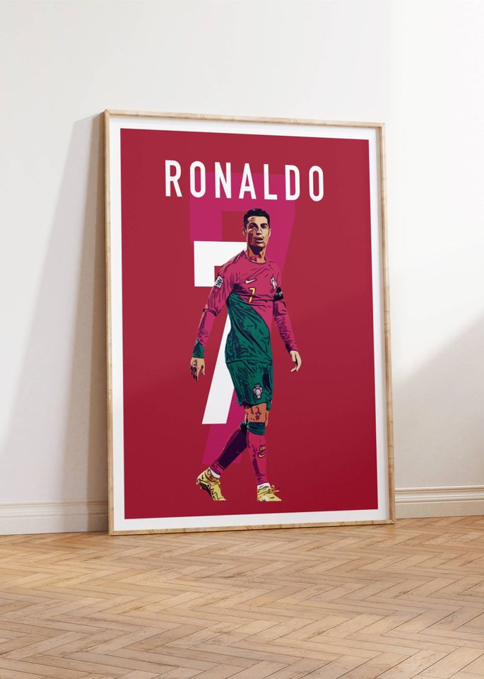 Messi Ronaldo Mbapp Neymar Poster Set World Cup Poster