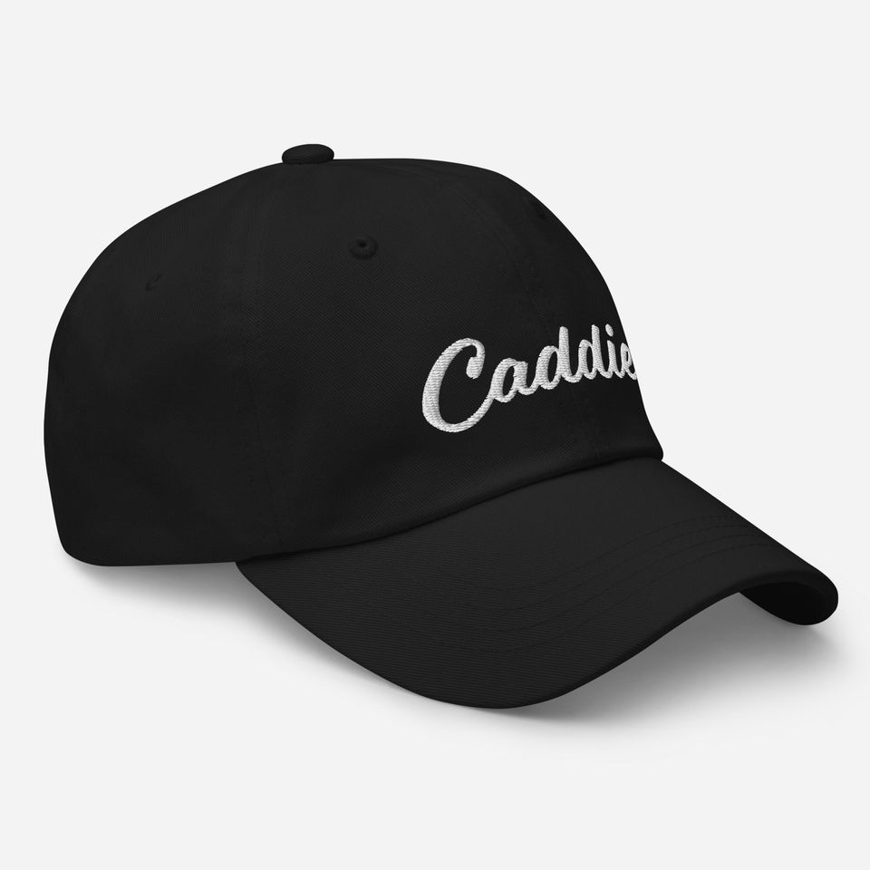 Caddie hat - golf gift (white embroidery)