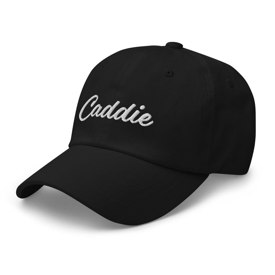 Caddie hat - golf gift (white embroidery)