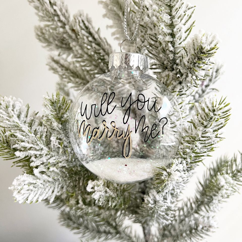 Will You Marry Me Christmas Ornament
