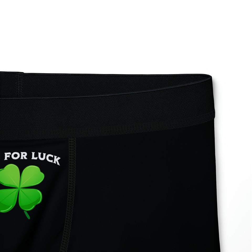 Funny "Rub for Luck" Men's St. Patrick's Day Boxers, Funny Boxer Briefs