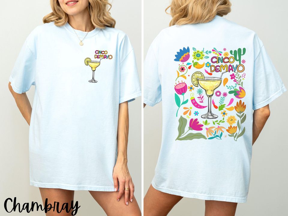 Cinco de Mayo Boho Floral Margarita Shirt, Cinco de Mayo Tee
