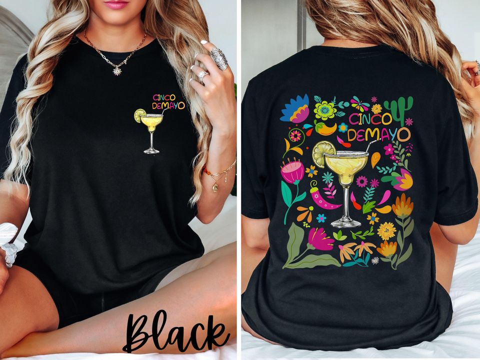 Cinco de Mayo Boho Floral Margarita Shirt, Cinco de Mayo Tee