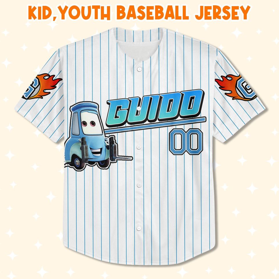 Personalized Guido-Blue Disneyland Baseball Jersey
