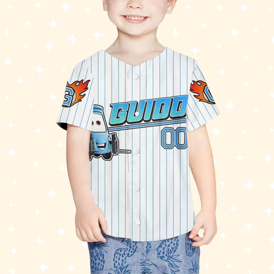 Personalized Guido-Blue Disneyland Baseball Jersey