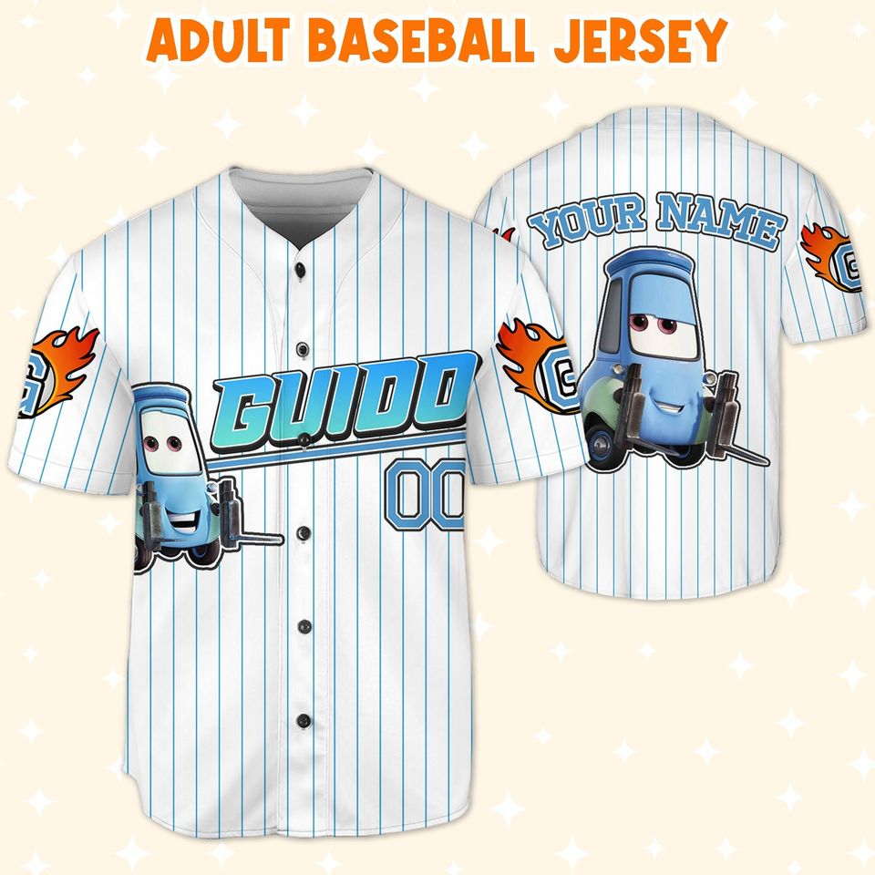 Personalized Guido-Blue Disneyland Baseball Jersey
