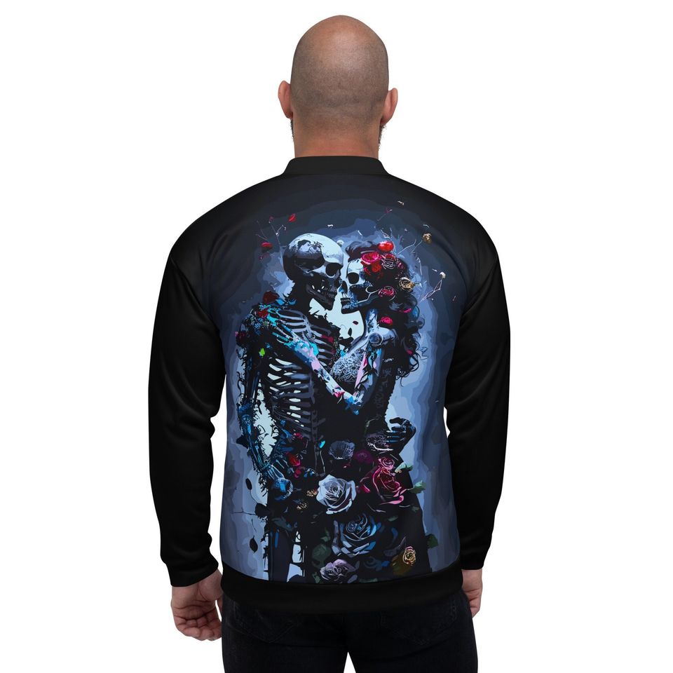 Black Jacket Halloween Skeleton , modern Design , Skull Design , Skull Jacket