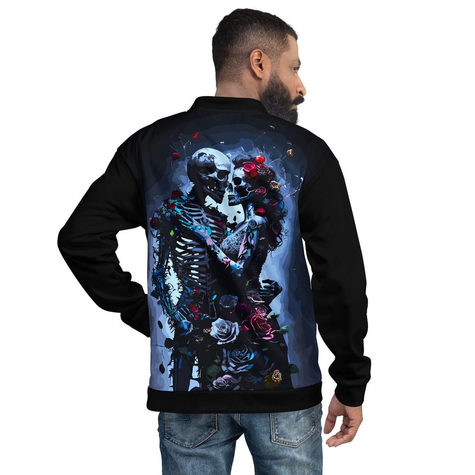Black Jacket Halloween Skeleton , modern Design , Skull Design , Skull Jacket