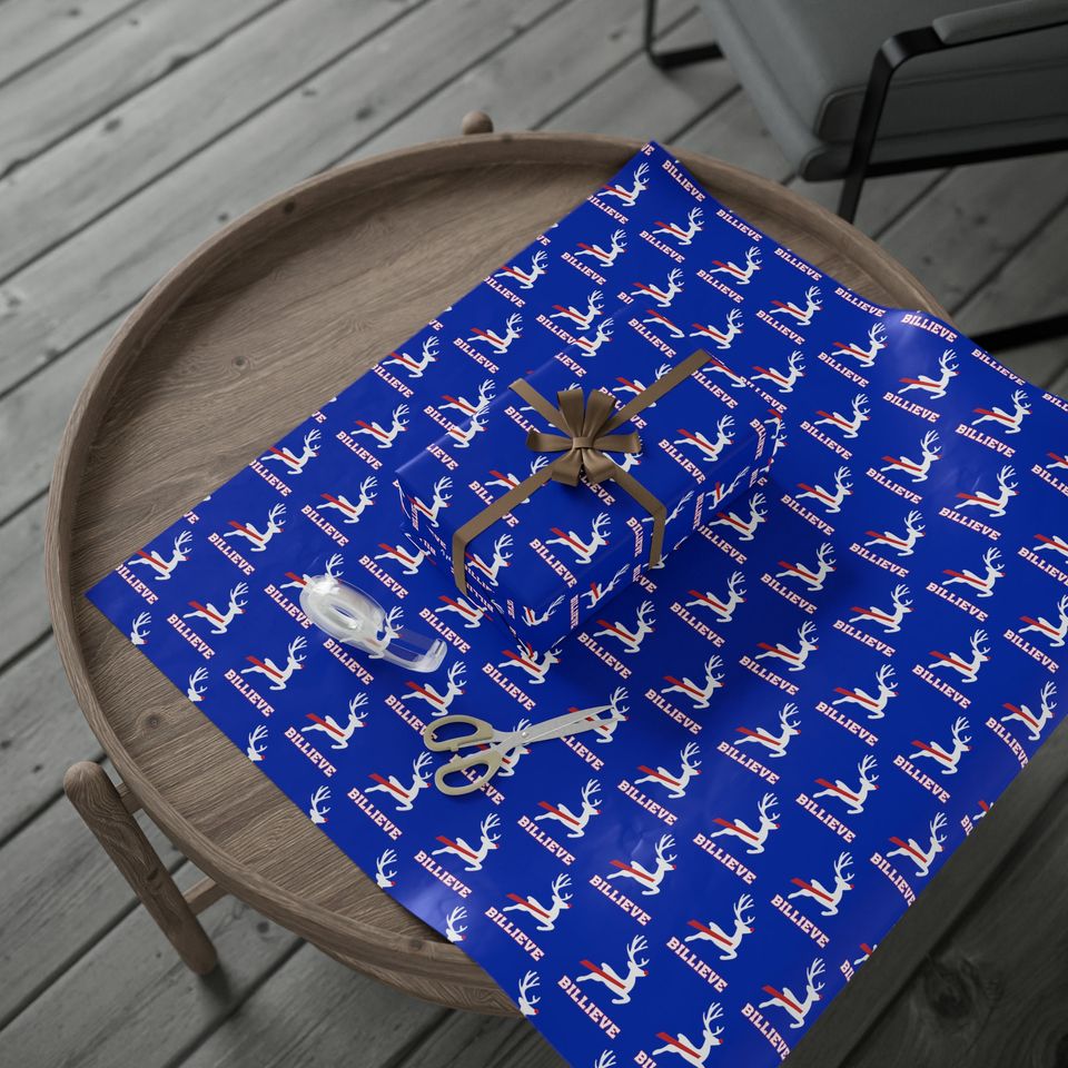 Buffalo Football Reindeer Wrapping Paper