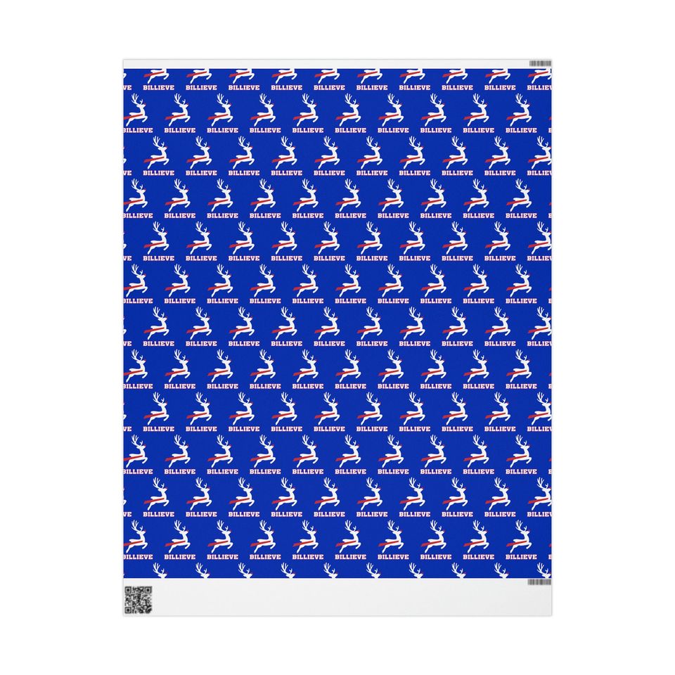 Buffalo Football Reindeer Wrapping Paper