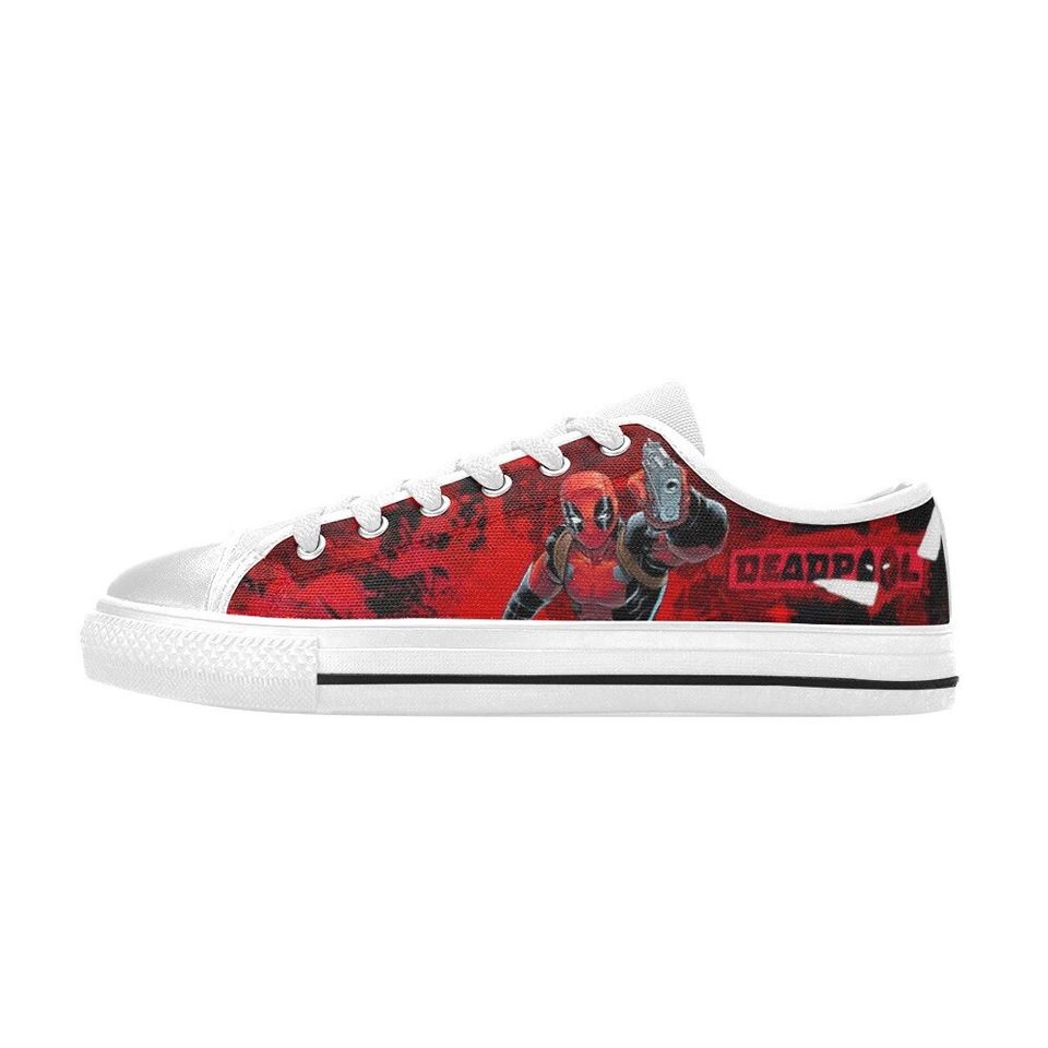 Deadpool Low Top Shoes Sneakers, Deadpool Shoes