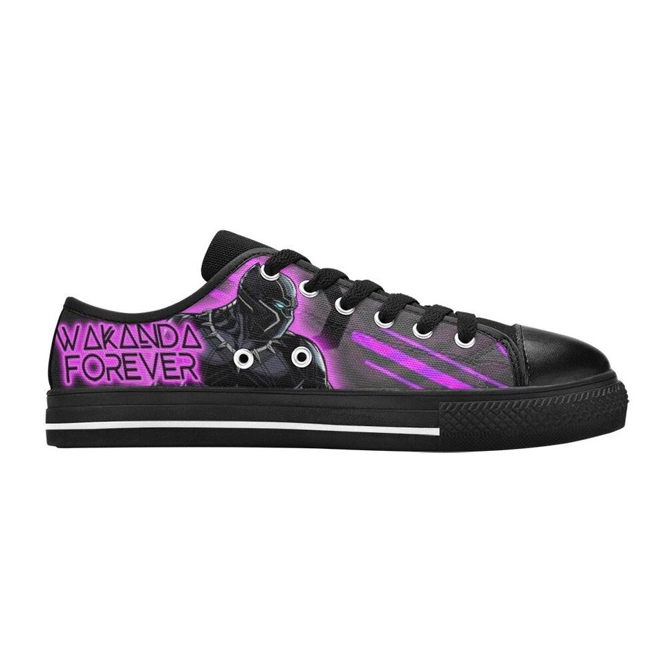 Black Panther Low Top Shoes Sneakers Disney Low Top Shoes Sneakers