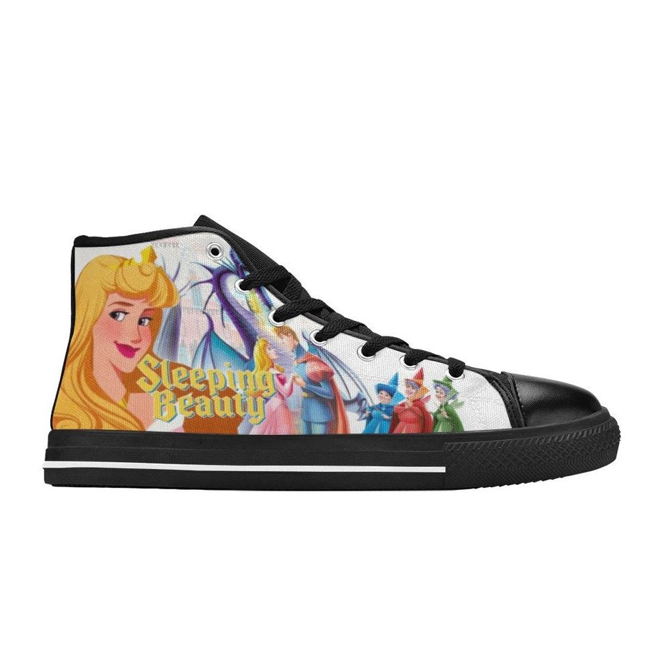 Sleeping Beauty Shoes, Sleeping Beauty High Top Shoes Sneakers