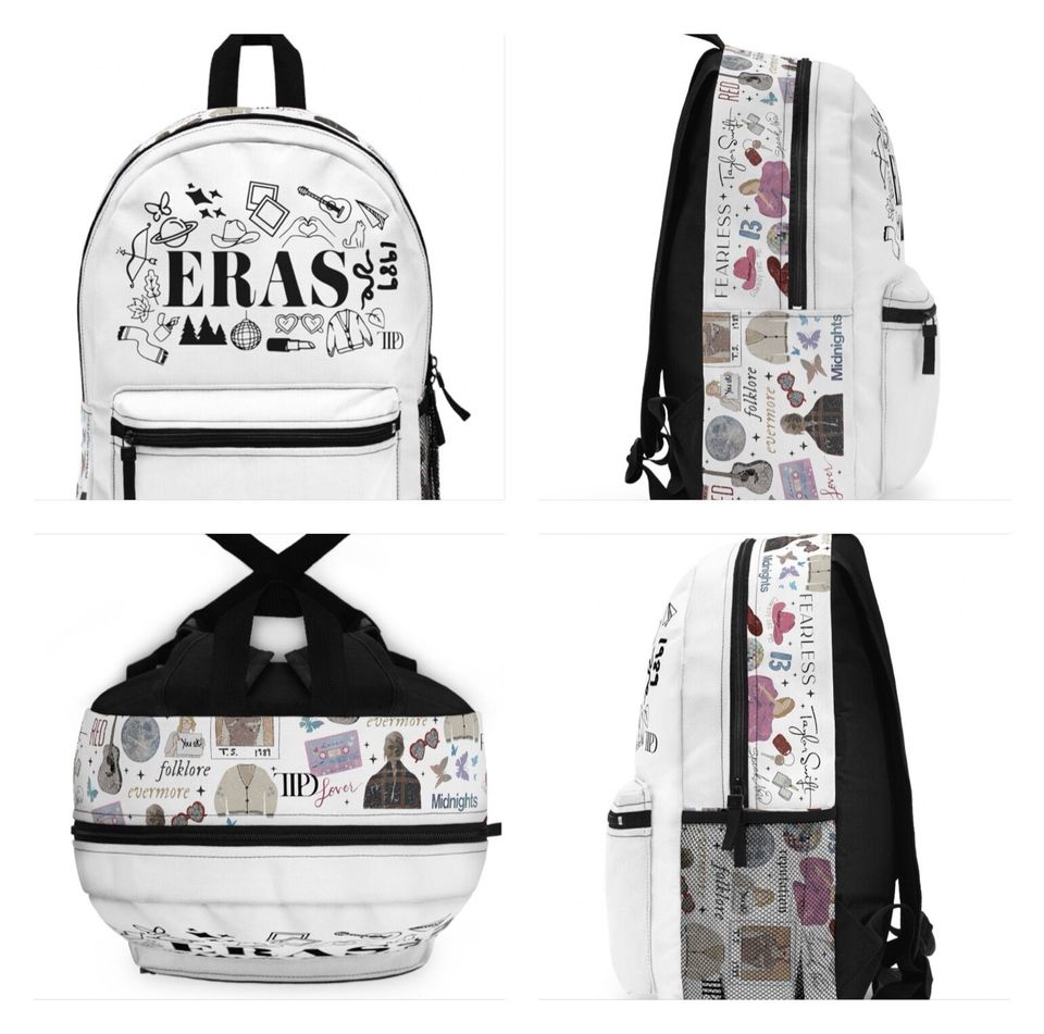 Eras Tour Books Backpack| Back to School| Durable | Adjustable| All Albums| Rucksack
