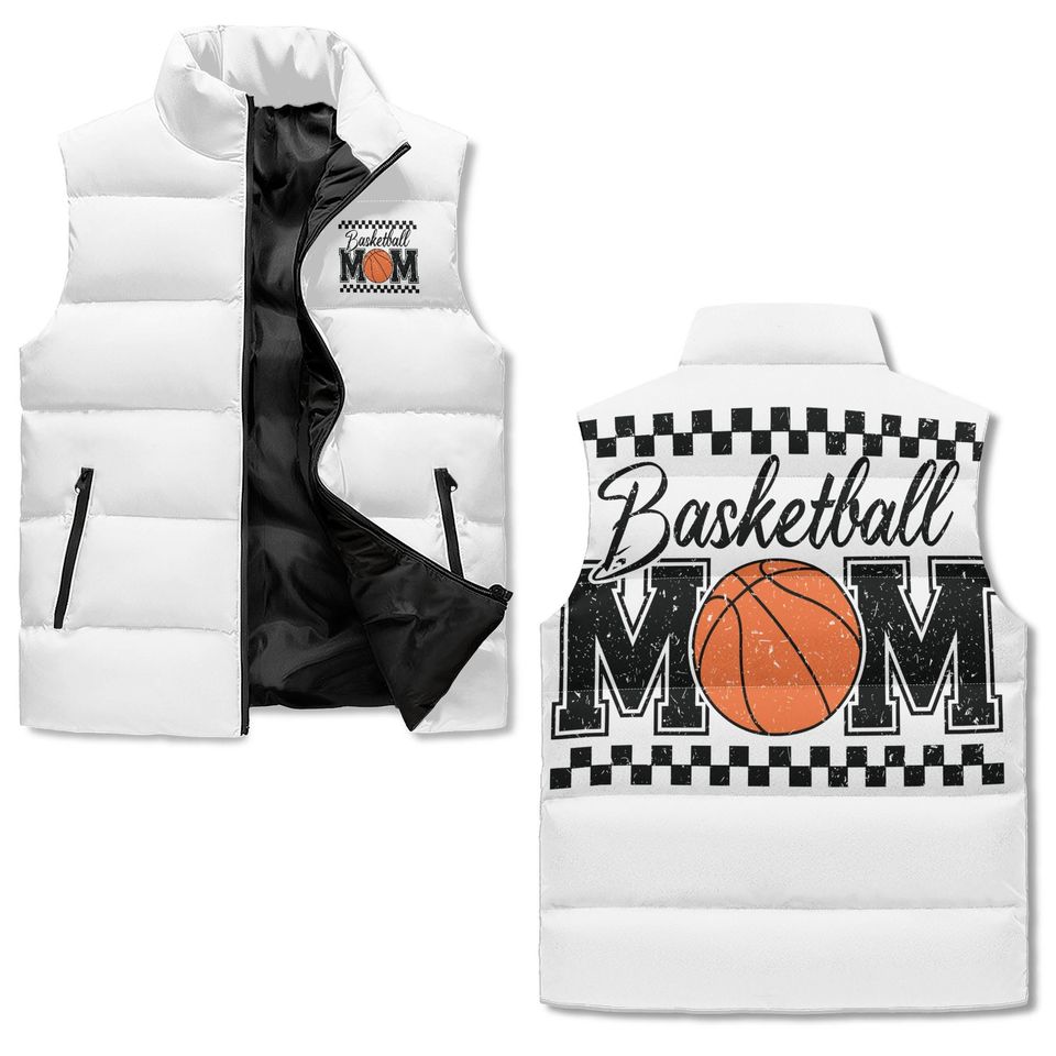 Basketball Mom Puffer Sleeveless Jacket