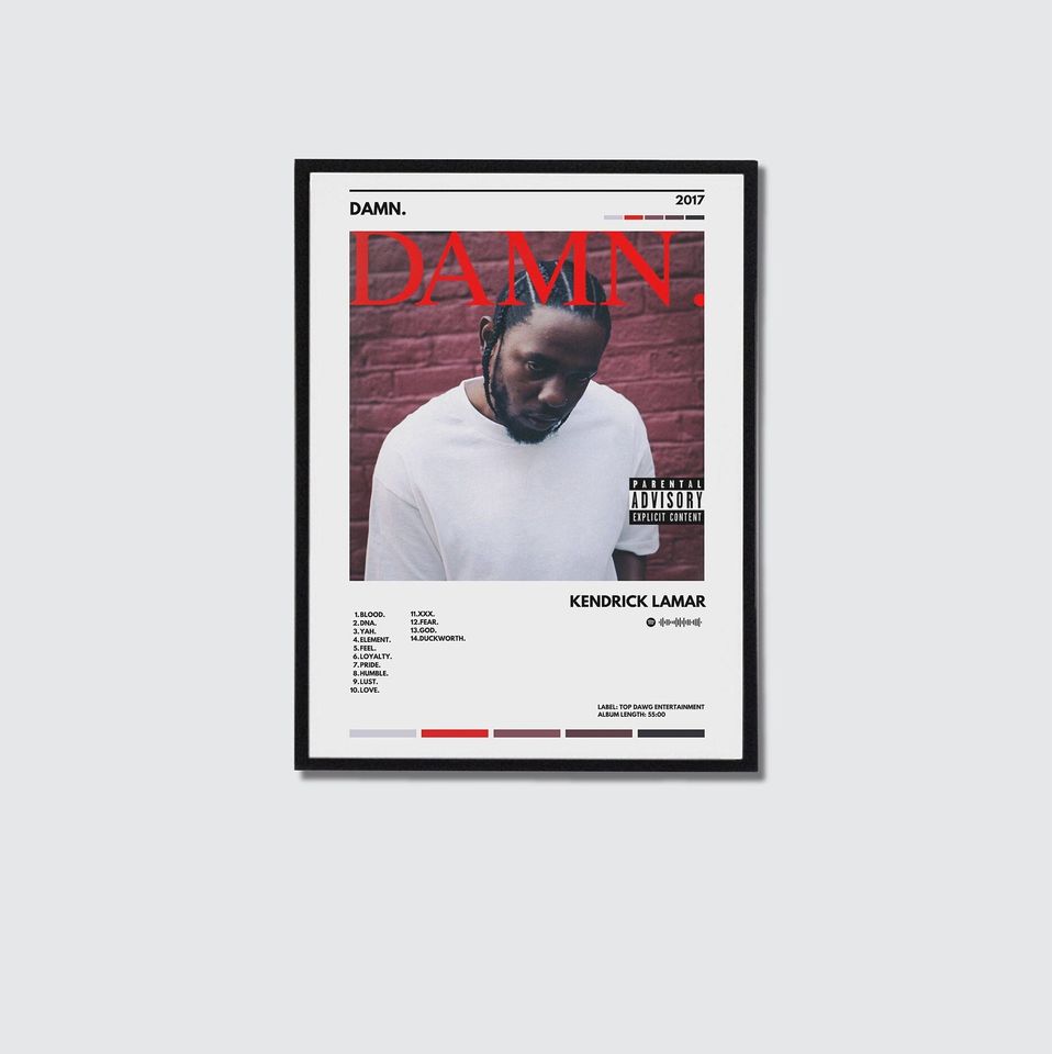 Kendrick Lamar DAMN. Album Poster