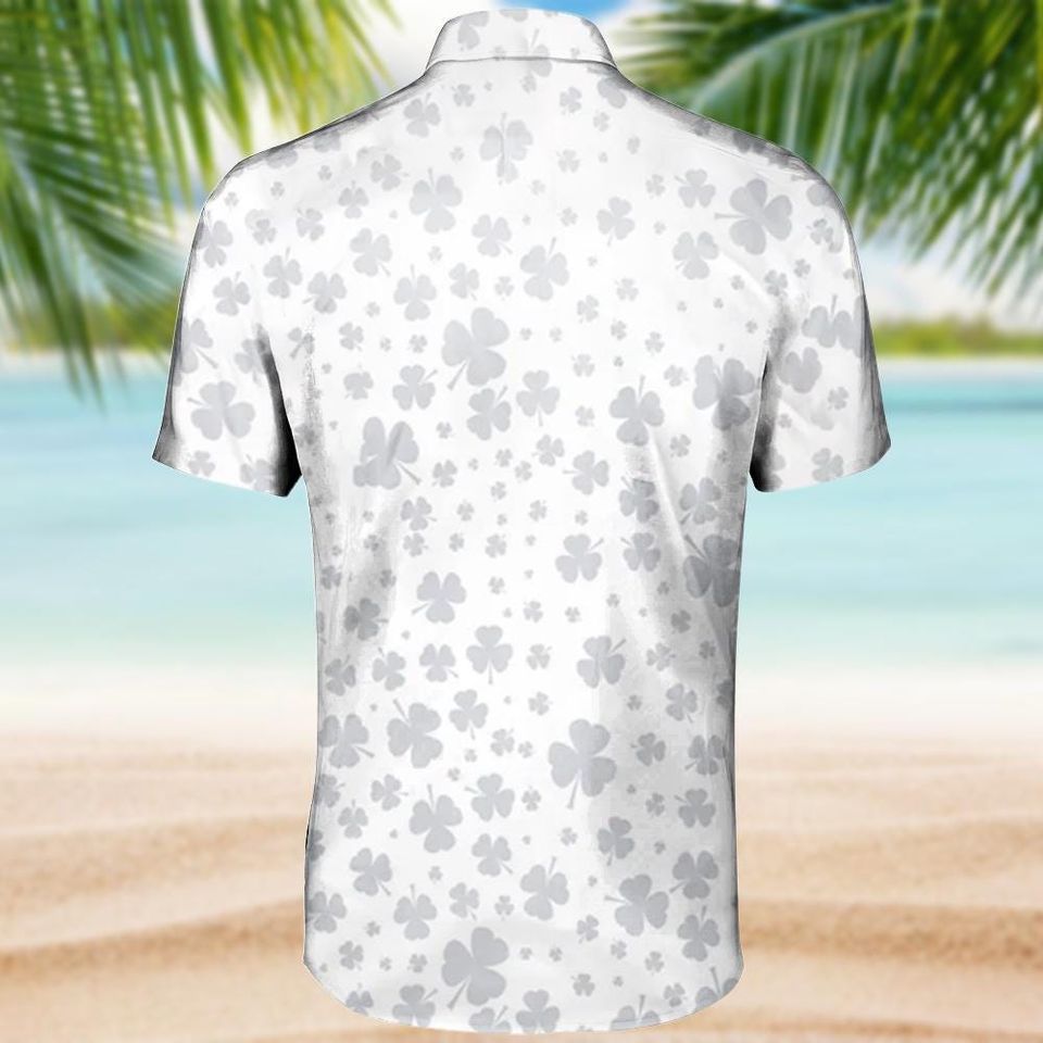 St Patrick Golf Hawaiian Shirt For Men, Clover Button Up Shirt, Shamrock Golf Shirt, Irish Golf Outfit, Summer Vacation Shirt