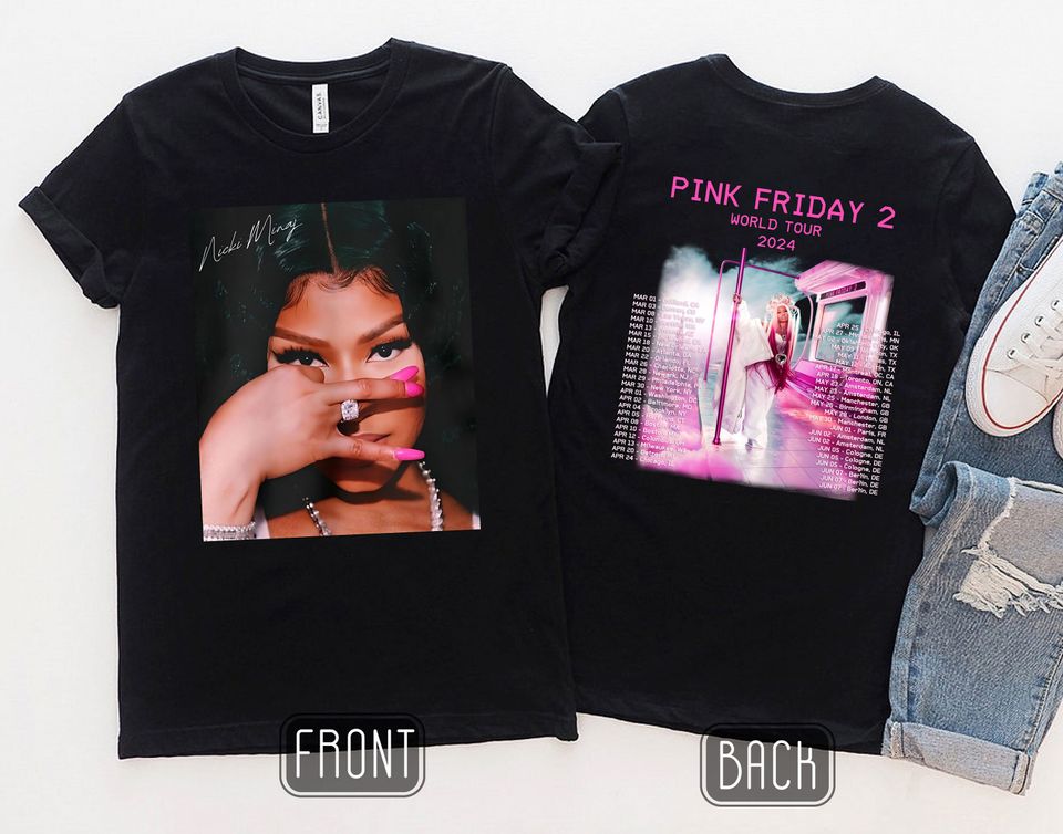Pink Friday 2 Airbrush Nicki Minaj 2 Sided Double Sided Shirt