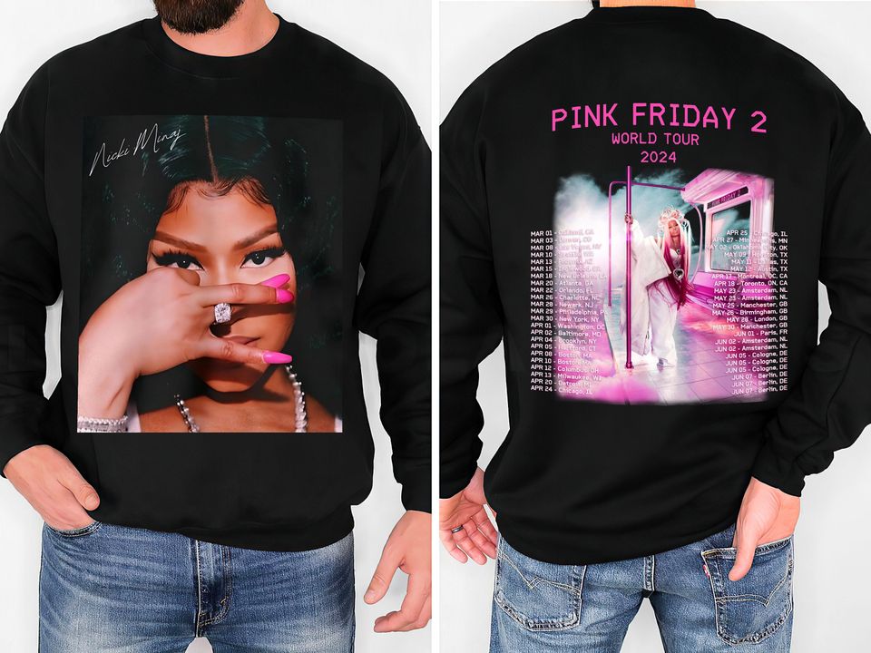 Pink Friday 2 Airbrush Nicki Minaj 2 Sided Double Sided Shirt